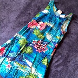Pool Cover Up or Casual Dress Hawaiian Print